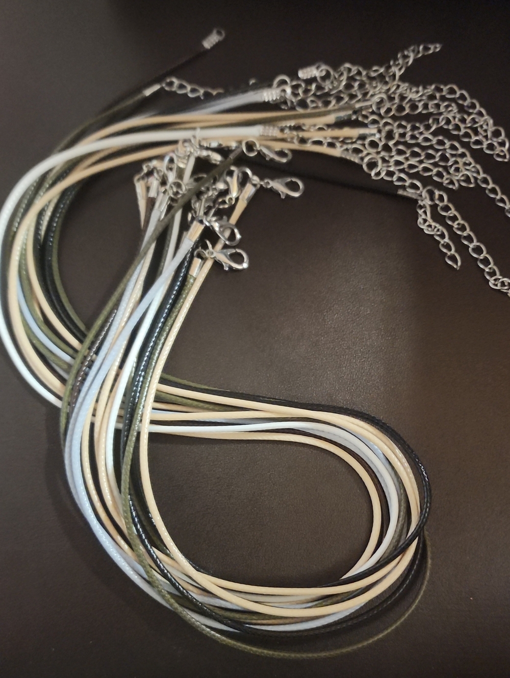 Leather Wax Coated Necklaces Get At Least Dozen Earth Tones New 20"